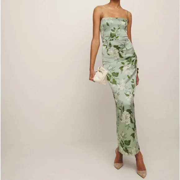 Reformation Frankie Silk Dress NWT - Picture 3 of 4